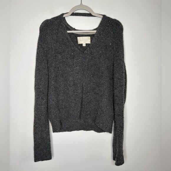 Brochu Walker Falcon Weater Grey Sequin Cashmere Sweater - Picture 3 of 7